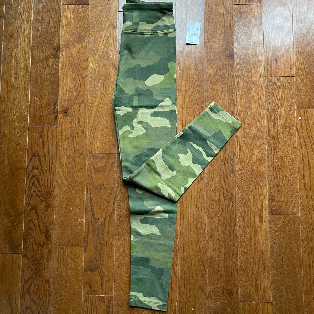 NWT J. Crew Printed full-length everyday leggings Camo